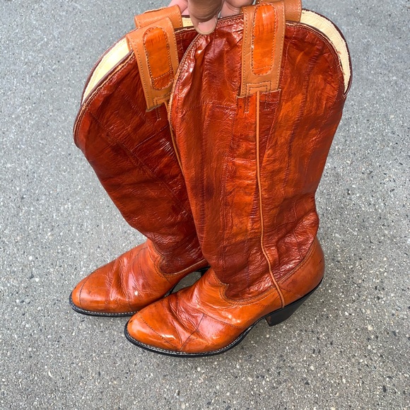Montana Shoes Vntg Genuine Eel Skin Cowboy Boots Poshmark
